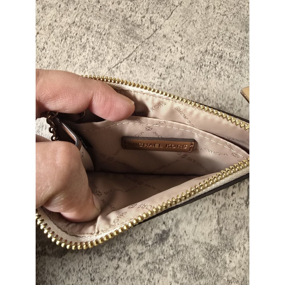 Michael Kors Jet Set Travel Small Leather Top Zip Coin Pouch With ID & Logo - Picture 4 of 4